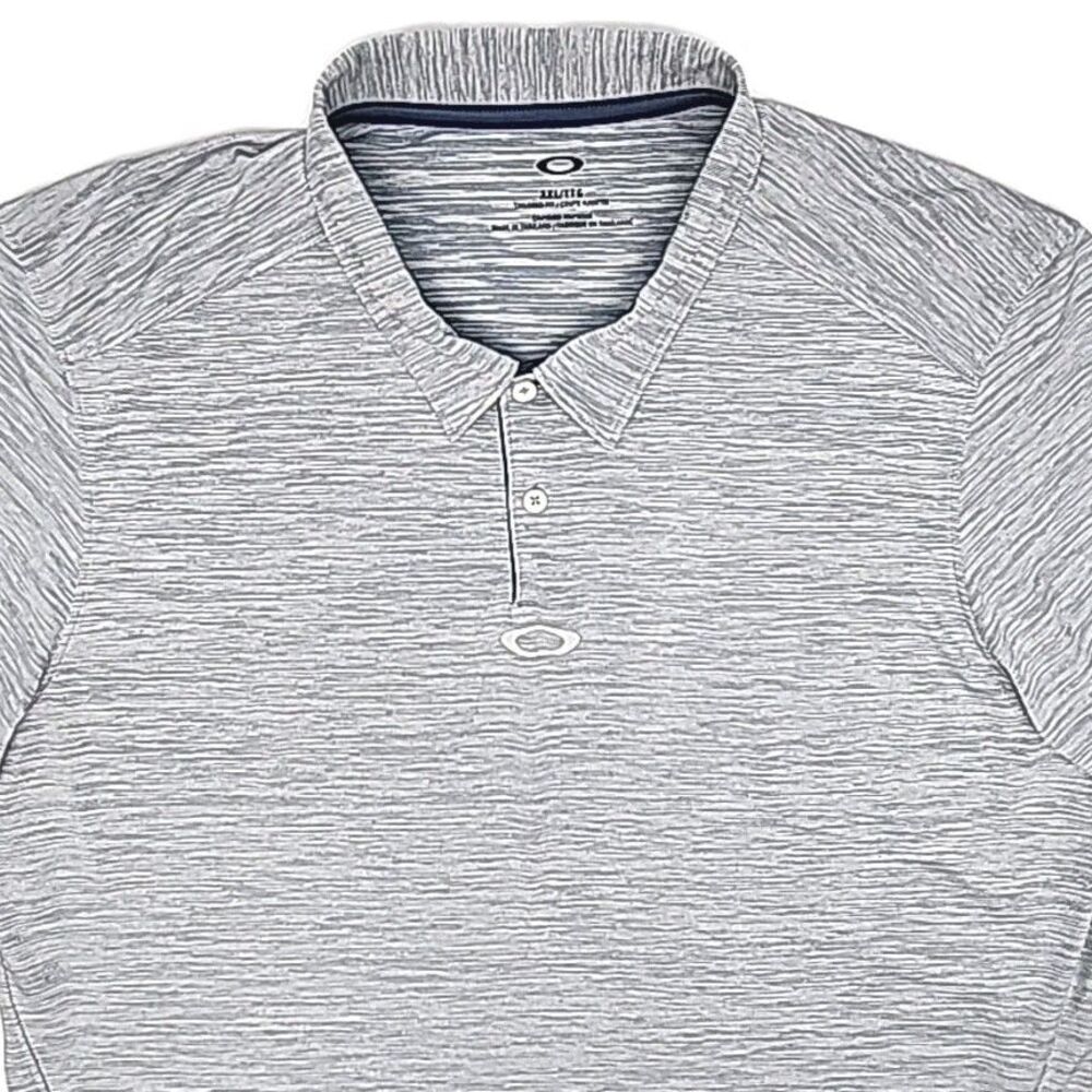 Oakley Golf Polo Shirt Blue Sz XXL 2XL Tailored Fit Short Sleeve Lightweight Men - Picture 3 of 11
